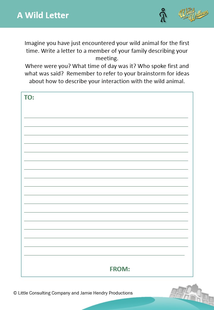 jhpuk's tweet image. Week 2 for #WillowsWednesday is an activity from our Activity Pack (willowsmusical.com/activities-for…) - A Wild Meeting &amp;amp; Letter. 
We want you to think about the last wild animal you saw &amp;amp; then write us a letter telling us all about it!
Send to us/tag us in your creations to share!