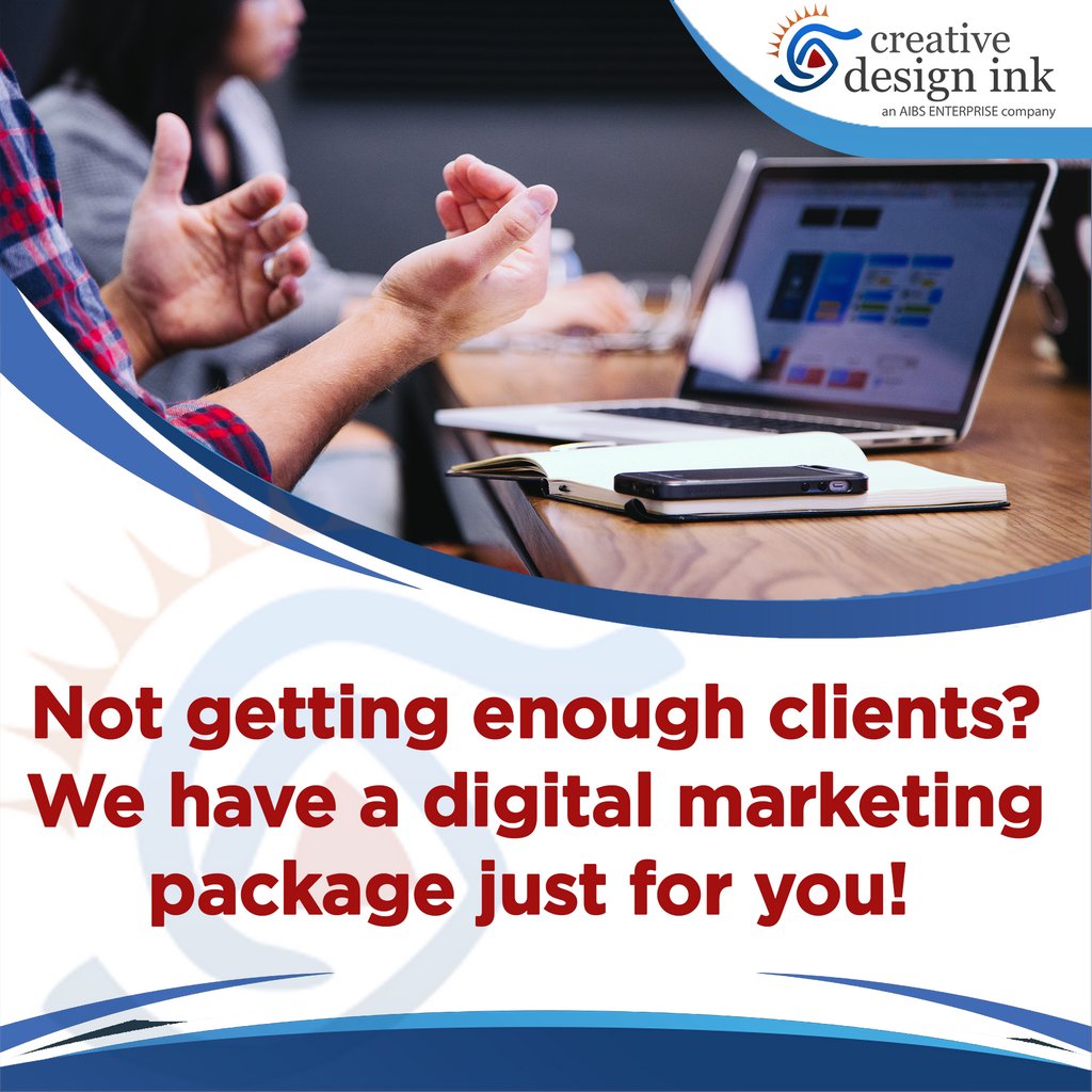 cdesignink's tweet photo. Not getting enough clients?
We have a digital marketing package just for you!

Check us out
https://t.co/25KWDiJZF0

#CreativeDesignInk
#CDIDigitalMarketing
#AlwaysPresentEverywhereEveryday https://t.co/7VM8AeyOvy