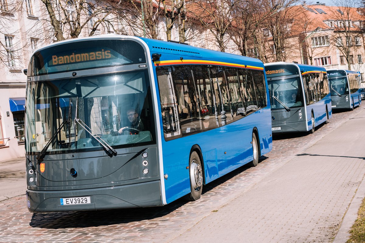 dancerbus's tweet photo. Dancer electric buses starting to serve Klaipėda transport routes! https://t.co/sTajwOBaWg