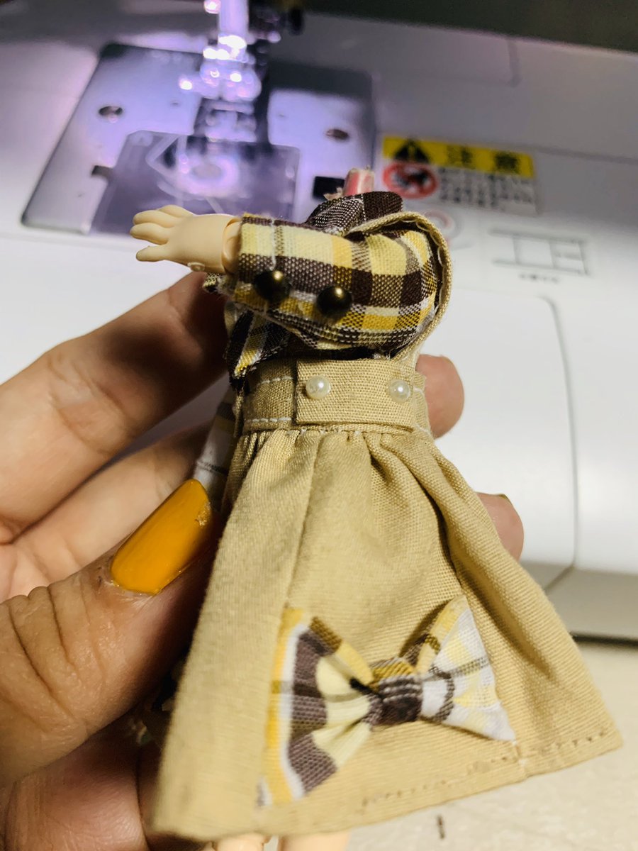 k_shujin's tweet photo. やった!終わりました〜 \(//∇//)\ #ねんどろいど #オビツ #オビツ服 #nendoroidclothes #nendoroid #obitsu11 #obitsuclothes https://t.co/LwlxzuwJif