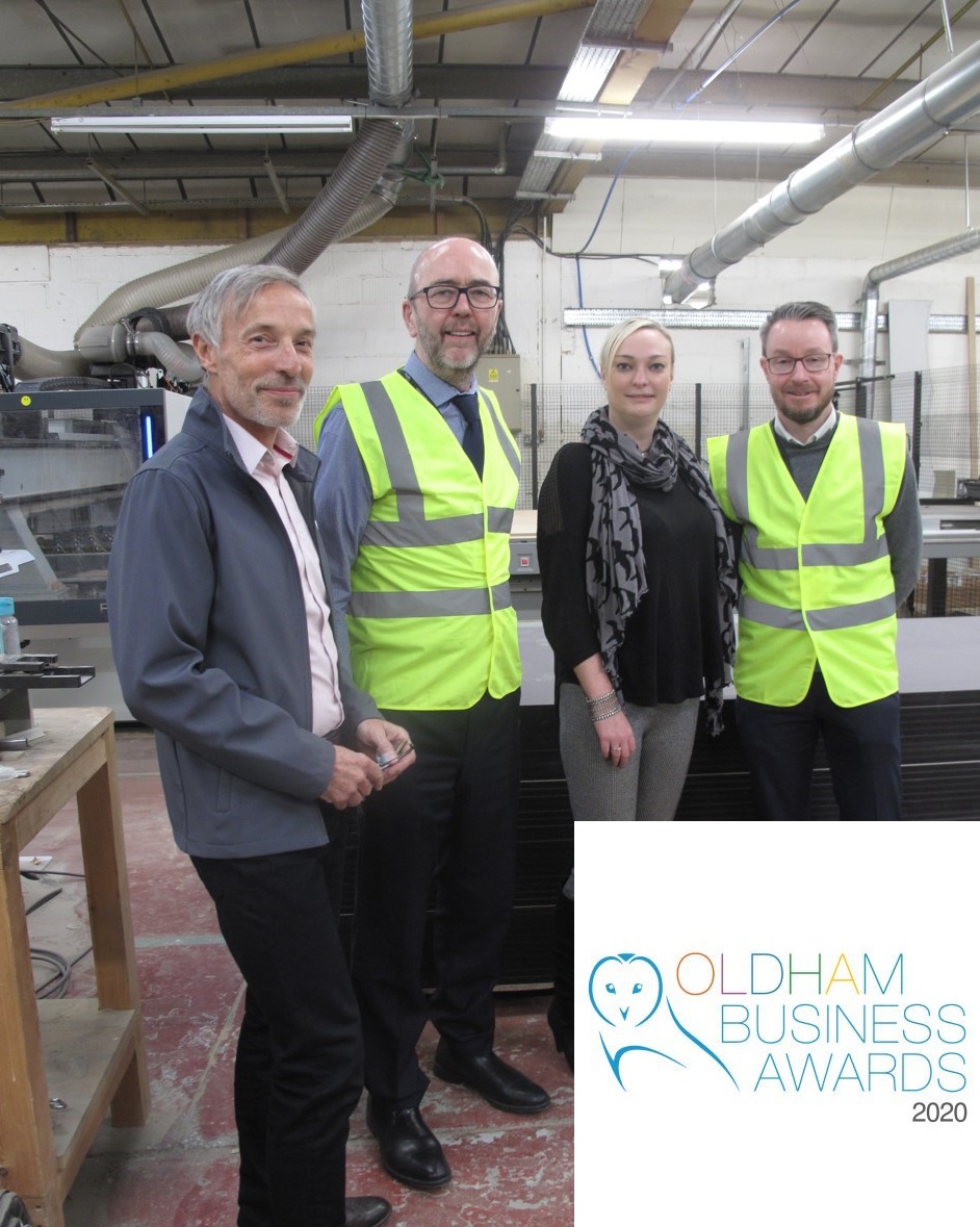 The judges from Oldham Business Awards' Employer of the Year category visited Ripple to gain an understanding of the business and what makes us unique. 

We took them through the sales and marketing department, design studio and around our extensive manufacturing facilities.