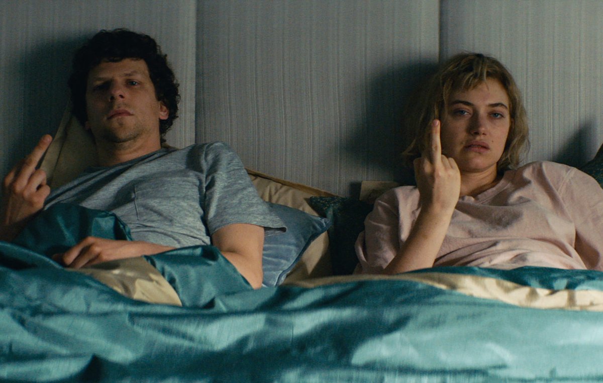 CurzonCinemas's tweet photo. These two are joining us tomorrow night for the next #CurzonLivingRoom Q&amp;A. It might not look like it but everyone is welcome to join!

Watch VIVARIUM on Curzon Home Cinema, then join us for a live Q&amp;A at 8.30pm here on Twitter, or over here on YouTube👉https://t.co/1ZMKecZITw https://t.co/nDPSSL16UT