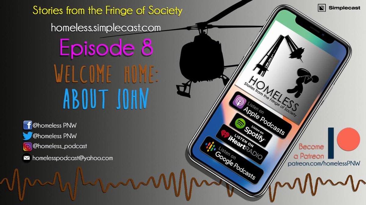 In today’s episode release you will meet John. He served in Vietnam as a Marine, and is dealing with the effects of Agent Orange to this day. He has finally started receiving funds from the VA, and is using those funds to help support a school. homeless.simplecast.com