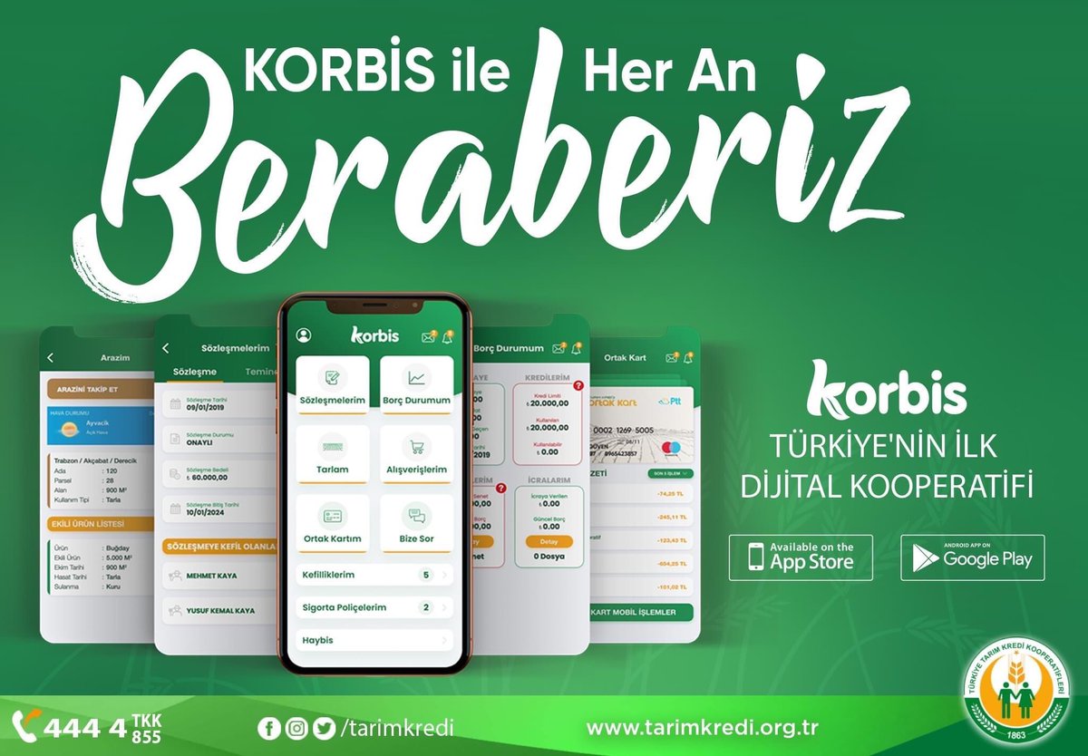 samsuntkk's tweet photo. Türkiye'nin en büyük çiftçi ailesi olan #TarımKredi artık size daha yakın. Türkiye'nin ilk dijital kooperatifi #Korbis ile üretimde de sağlıkta da yanınızda, ihtiyaçlarınız için akıllı telefonlardayız.
https://t.co/YrfLk5aLL3
#EvindeKal
#KorbisİleHerAnBeraberiz https://t.co/IQW0c41vcY