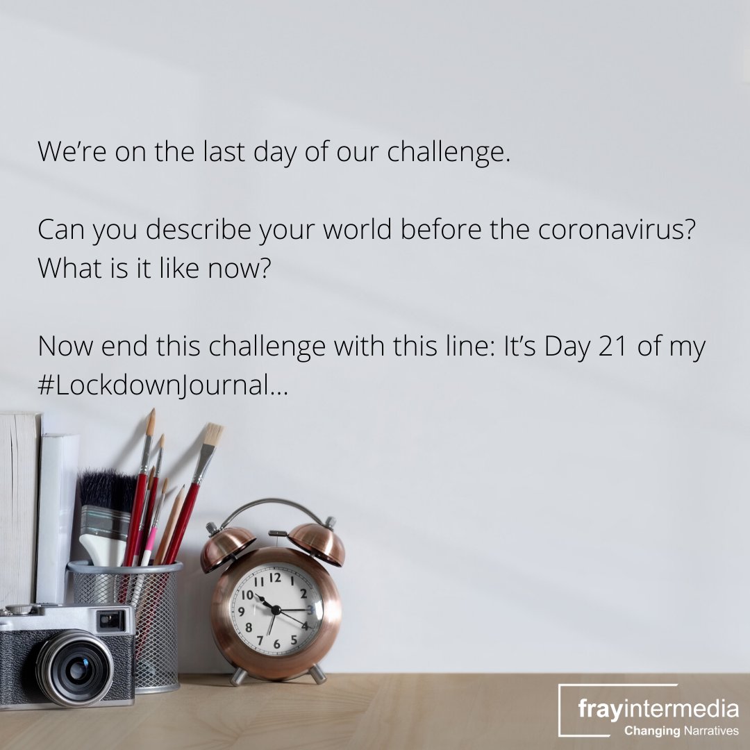 frayintermedia's tweet image. Here's your last picture prompt for the #LockdownJournal challenge. Keep reading and keep writing!