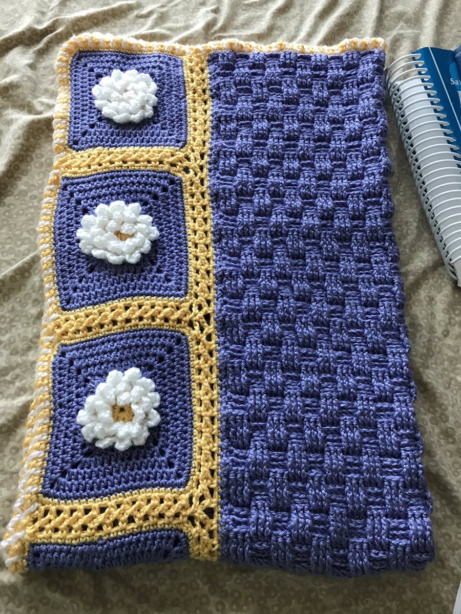LilMotherHooker's tweet photo. I finished quarantine project #1. It’s nearly crib-sized. #crochet #simplysoft #caron https://t.co/KPX6fEksVj