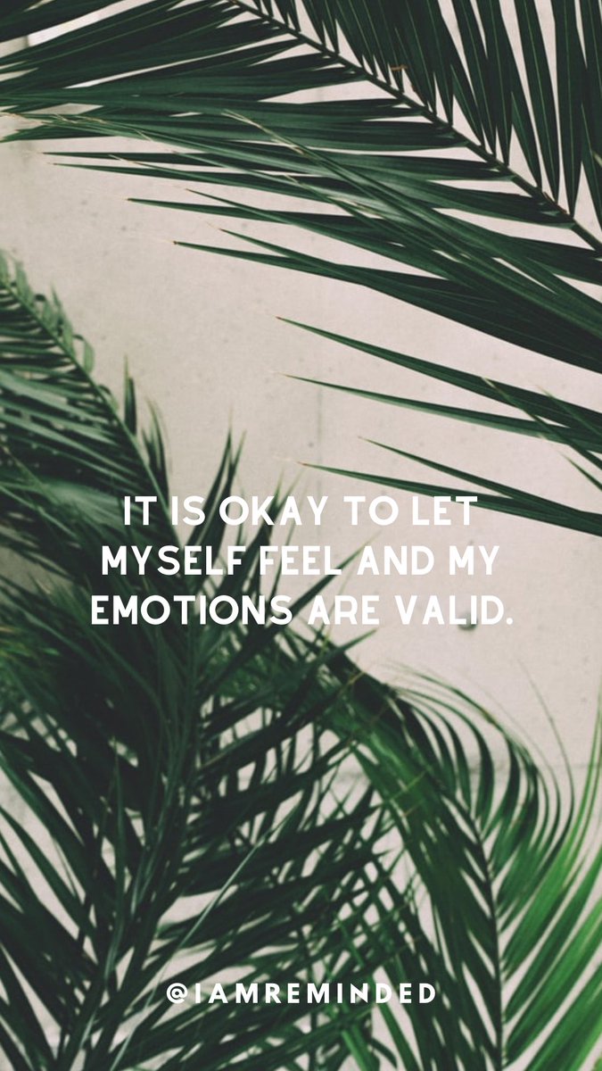 IAmReminded's tweet photo. Affirmation Of The Day ✨
•
“ It Is OKAY To Let Myself Feel And My Emotions Are VALID! “ 
•
#IAmReminded https://t.co/s1TJKJeSaG