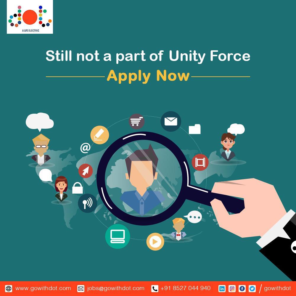 GOWITHDOT's tweet photo. Still not a part of Unity Force? What are you waiting for? 

Apply Now and Deliver Smiles

#gowithdot #10k #hiring #panindia #corona #joinus #unityforce https://t.co/SflU5kZMCu