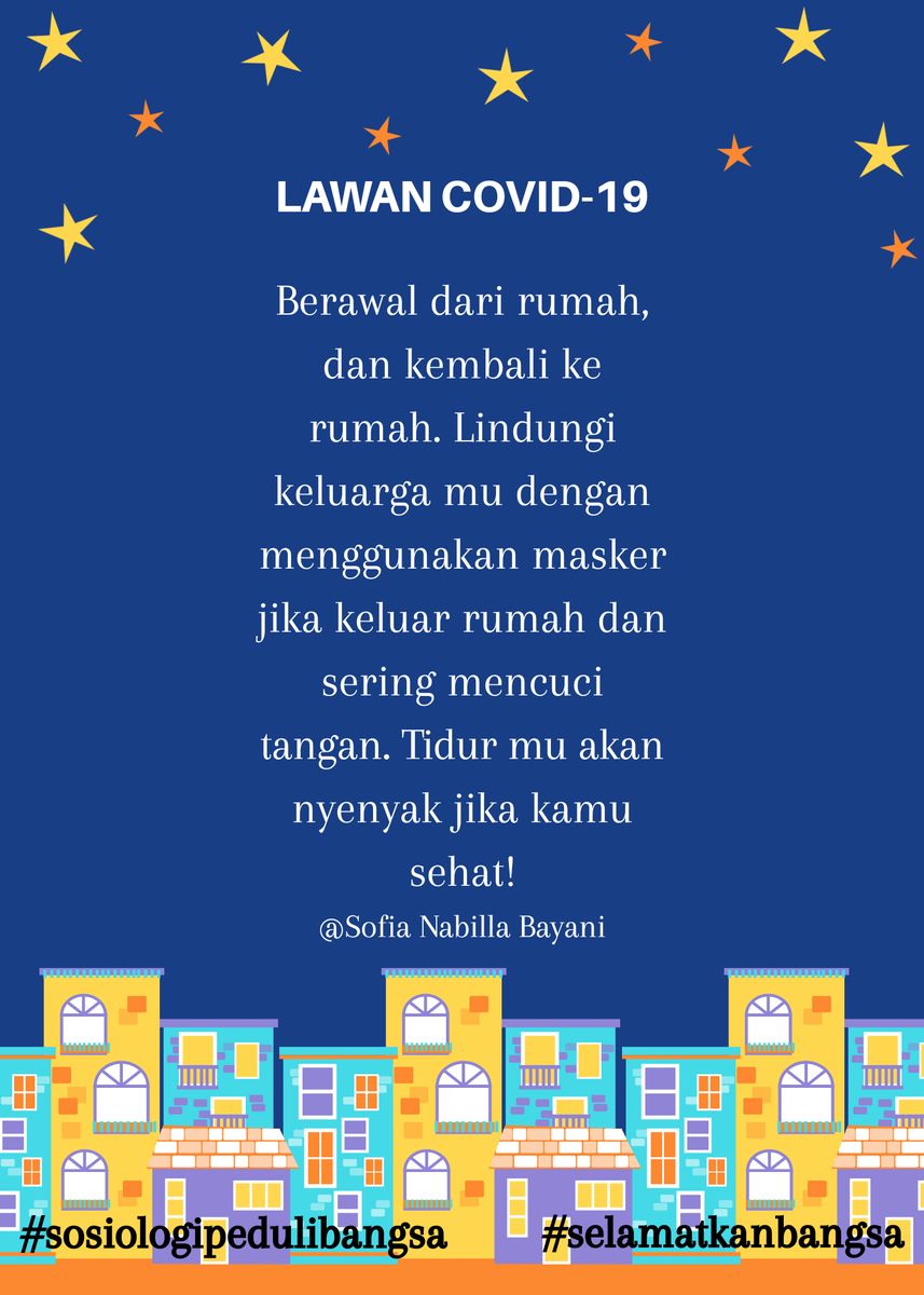 SofiaBayani's tweet photo. Selalu jaga kesehatan dan patuhi anjuran pemerintah..🙌
#stayathome
#KarantinaWilayah 
#selamatkanbangsa 
#sosiologpedulibangsa 
#sosiologimaritim https://t.co/GZQzEaAoDB