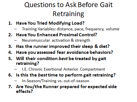  #Running gait retraining is something many patients and clinicians discuss during their  #telehealth  #PhysicalTherapy visits. Keep in mind a few key concepts (1/n):