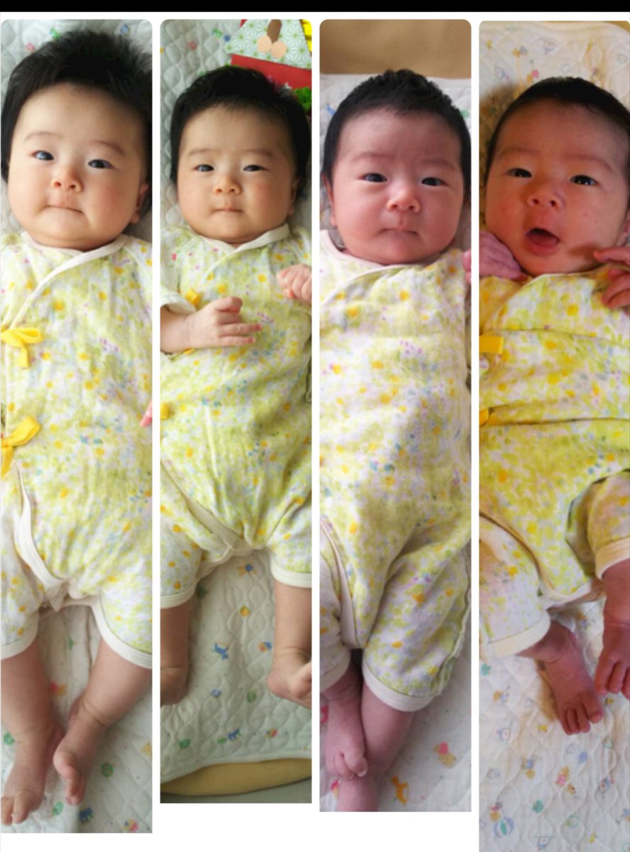 三宅アキ倖 ママ社会福祉士 בטוויטר 赤ちゃん の成長ってすごい 左から 生後３ヶ月 生後２ヶ月 生後１ヶ月 生後２週間