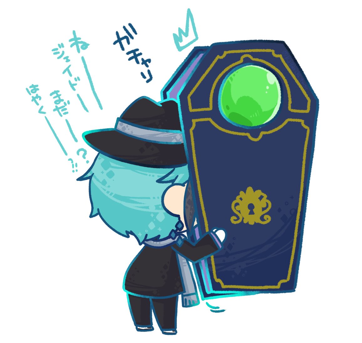 ツイステ ツイステファンアート 我が家のフロイドはジェイドがなかなか来ないので痺れを切 花篝 Twst垢のイラスト