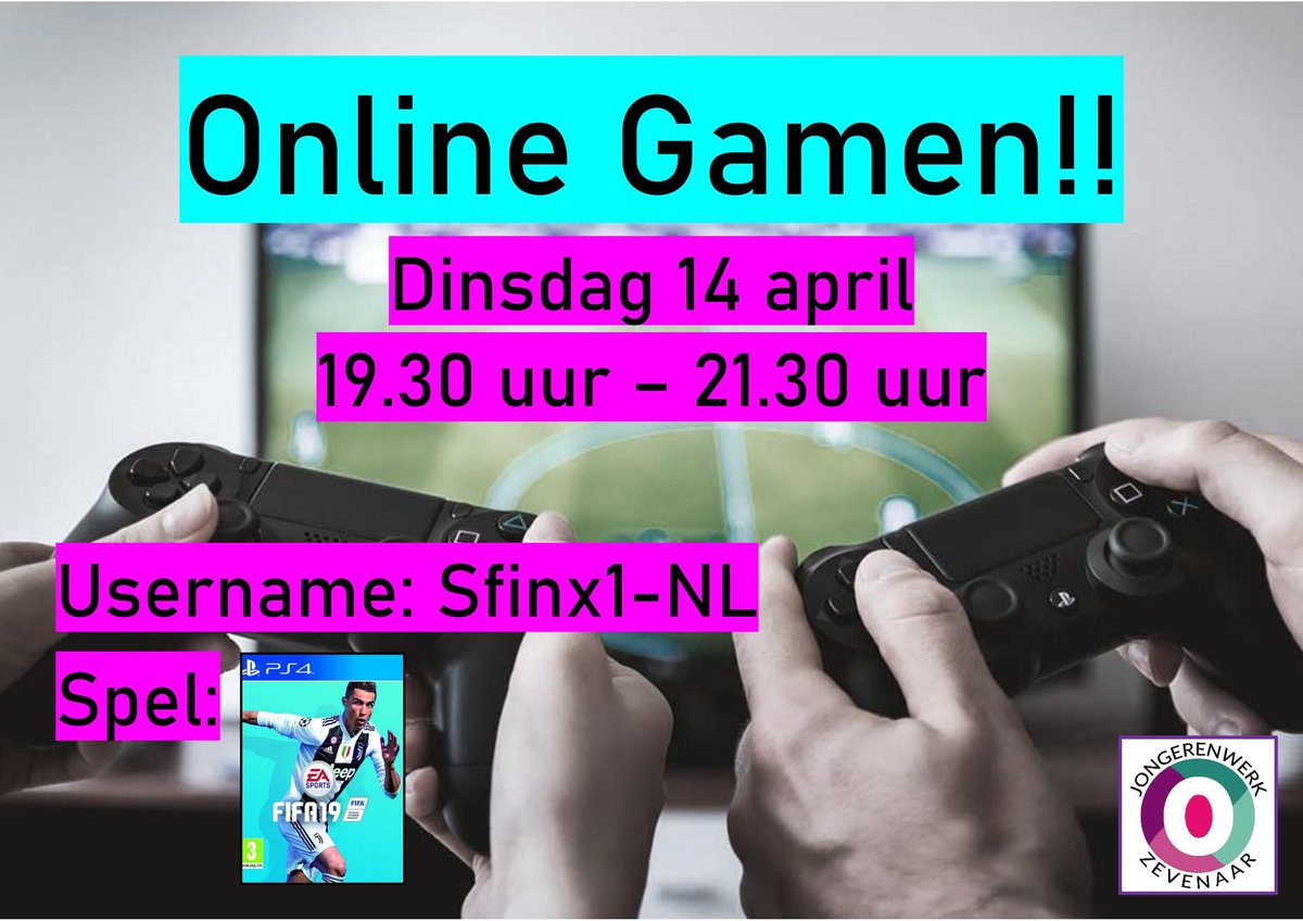 Naast ons studie-uurtje, nu ook Online Gamen! Volgende week komen we met het complete aanbod van ons Online Jongerenwerk <a href="/Zevenaar/">Gemeente Zevenaar</a> 😎 #Caleidoz #onlinejongerenwerk #StayHome