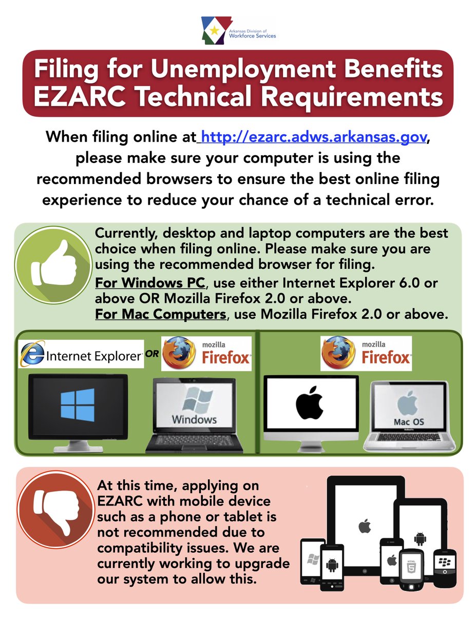 ArkansasDWS's tweet photo. As we are following Social Distancing and CDC Guidelines, we are asking that Arkansans not apply for benefits in person at a local Workforce Center. The two best ways to file are online and through the telephone hotline.
https://t.co/MVK1Ft1EYN or 1-844-908-2178
#COVID19Ark https://t.co/pFysLlI8r8