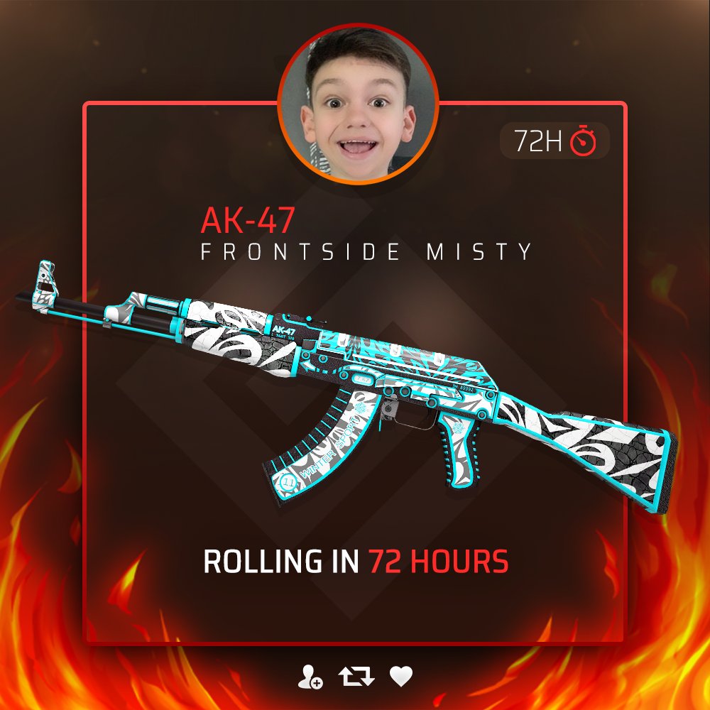 yungshapez's tweet image. 🎁 $20 AK-47 | FRONTSIDE MISTY GIVEAWAY

Enter now:
 - Retweet &amp;amp; Like
-  Follow me &amp;amp; @MyKingdomBet 
-  Tag 2 friends

⏰ 3 DAYS - GOOD LUCK!