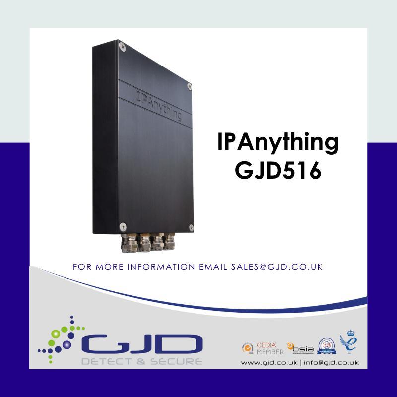 GJDManufacture's tweet photo. The #IPAnything converts analogue sensors to an IP system, and works with most third party systems.
The IPA has many applications, including:
•Recording footage on IP cameras when a door opens;
•Moving a PTZ camera to the location of an intrusion;
•Turning on lights. https://t.co/RMR6RpYlpI