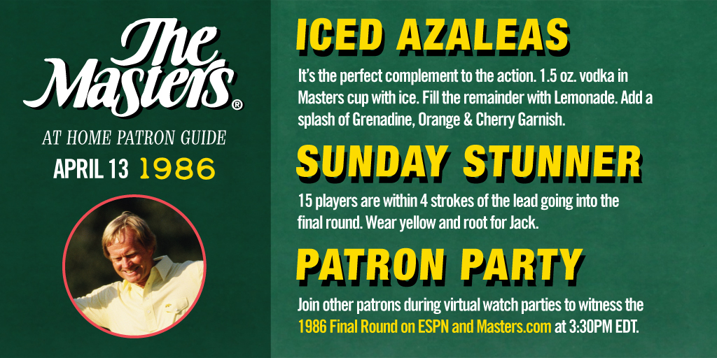 A patron guide is helpful to maximizing your viewing experience. #MastersRewind