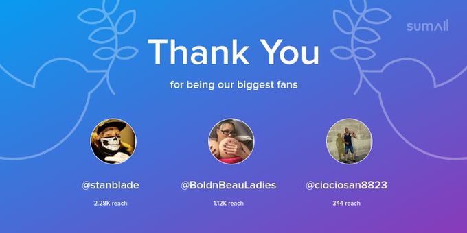 Our biggest fans this week: stanblade, BoldnBeauLadies, ciociosan8823. Thank you! via https://t.co/WjXoFQ8Fec<a href="/tag/adultwork"class="tags"><span>#adultwork</span></a>