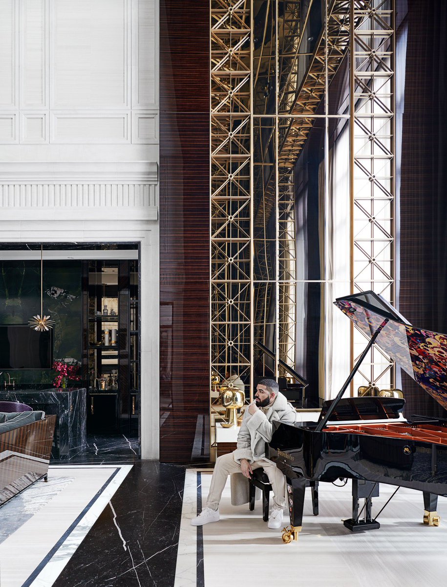 drake& #39;s home via architectural digest.