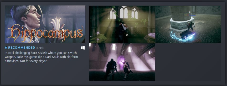 BlackPotionHQ's tweet photo. #OneDayOneReview

Today we review Hippocampus: A challenging Third person  Hack'n Slash 

🛒Store Page https://t.co/9ZbE2JgXxZ

🎮The Dev @BadVicesGames

#Indiegame #Hippocampus #DarkSoulsLike #gamedev #Indiegamedev #review #Steam #indiegamelover #ActionGame https://t.co/RcOh6vaUbf