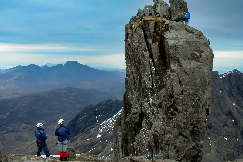 Reminiscent of a past adventure on the Skye Cuillins ascending the north face of the famous 'Inaccessible Pinnacle' - a guided traverse of the 'Ridge', and the premises where they make a famous dram or two! #climbing #whisky @TwoSkies1 @steamingboots