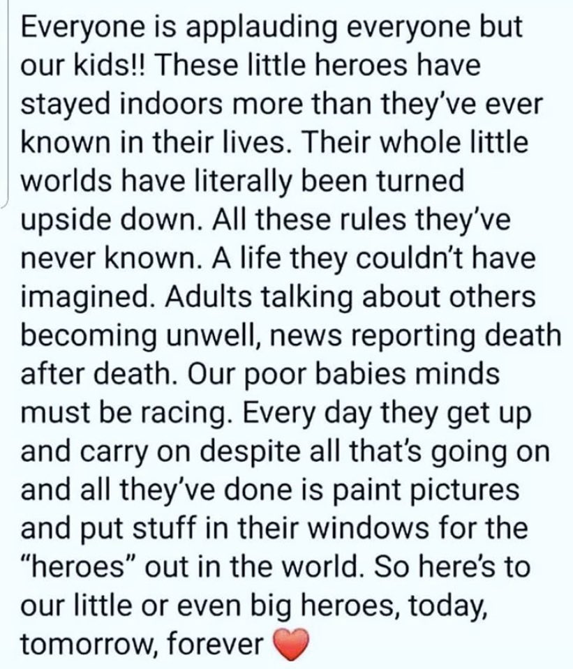 This one is for our unsung heroes. Our babies, our children, our students...they are making us proud each and every single day; I wanted to honor them today for their courage throughout this pandemic crisis.