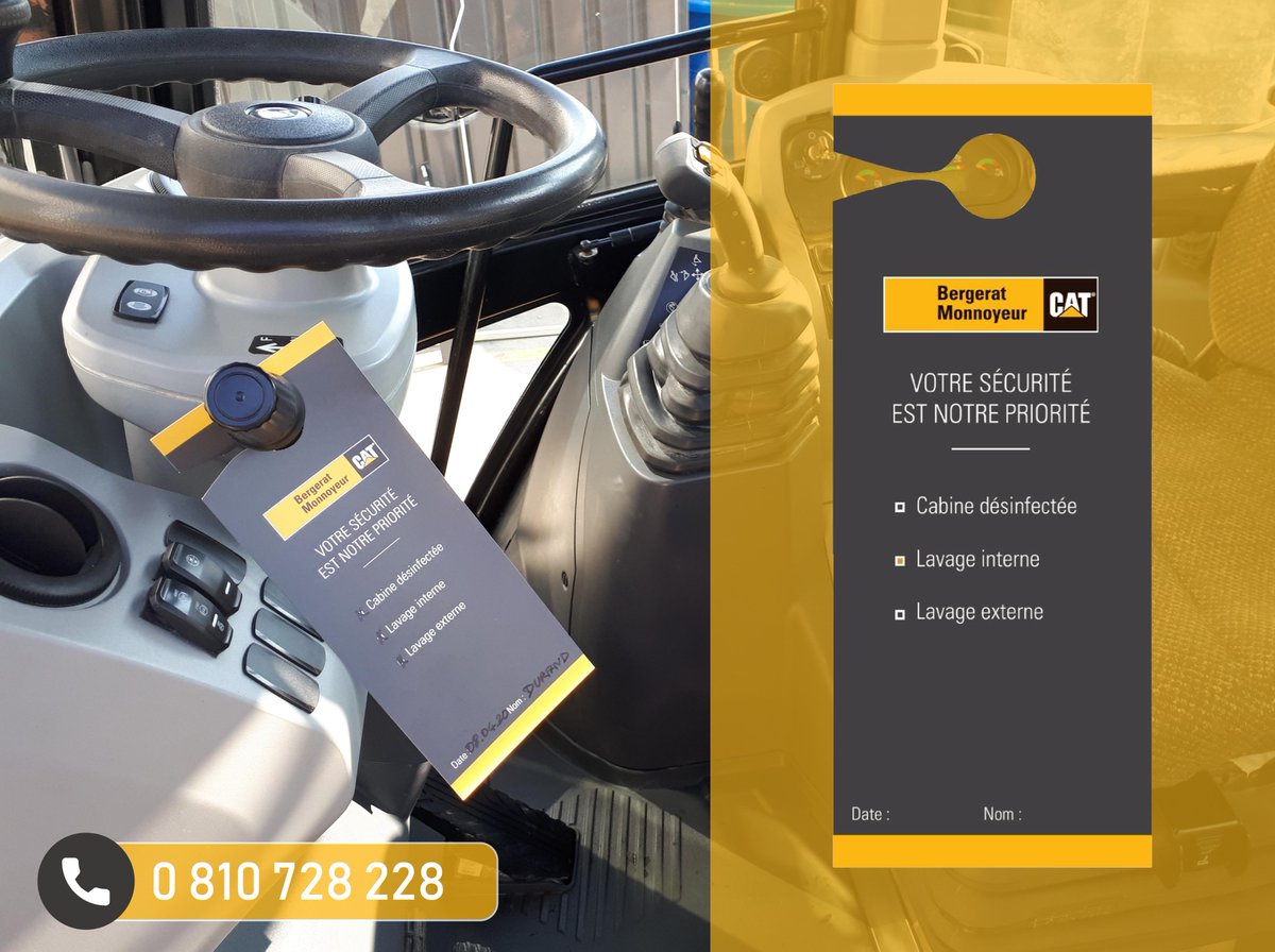 BMCATFr's tweet photo. #COVID19 : Repartez sereinement avec votre machine @CaterpillarInc https://t.co/faZdcDSiNu