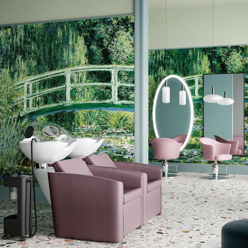 The colours of your hair salon as in an impressionist painting...
Discover #Maletti's #NEWS > maletti.it/en/promo

#malettigroup #professionalfurnishing #design
