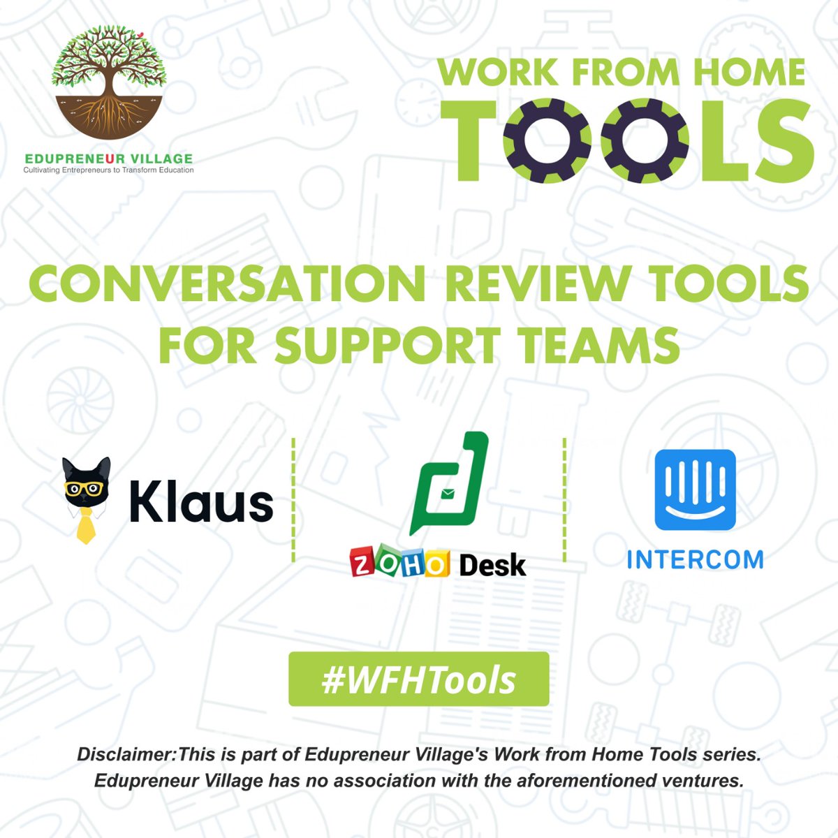 EdupreneurV's tweet image. We are back with another set of #WFHtools that can help your team work efficiently from home.

These tools are to be used by support team managers to digitally audit and rate their team’s interactions with customers across channels.

#workfromhome #quarantine #Klaus #zohodesk