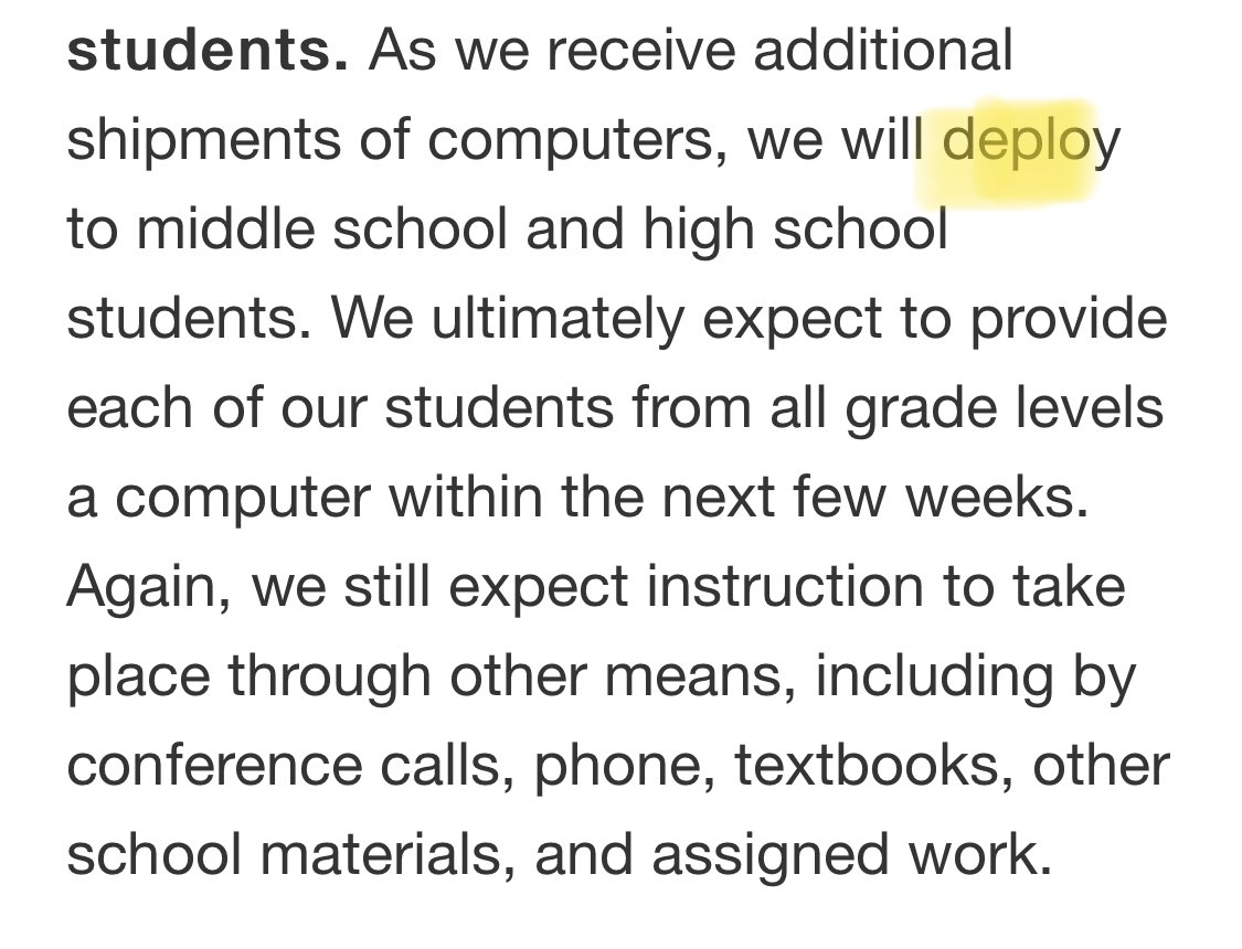 Let’s talk about language, shall we? There is pathology embedded into the ways we talk about this crisis. If I see one more “this is a war” headline I’m gonna scream. Even our schools use words like “deploy” when other words work better. They could have said “distribute” here