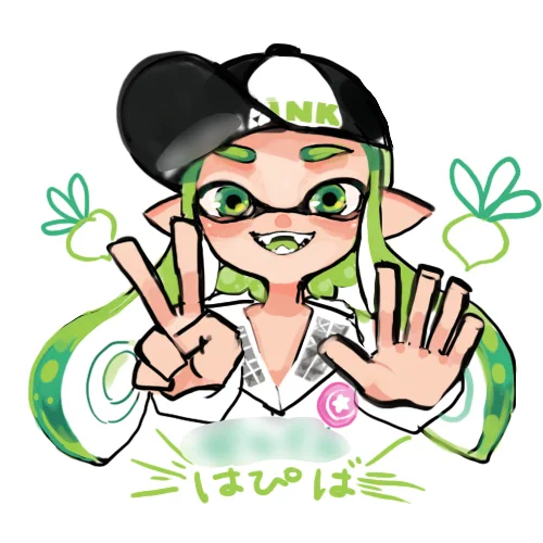 友人に描いたイカちゃん～! 