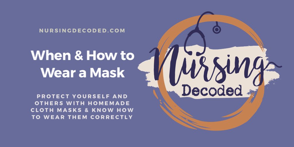 NursingDecoded's tweet photo. Know how to properly wear a mask in public. Keep yourself & others safe #nursingdecoded #covid19 https://t.co/sgToDeOqtl… https://t.co/Z9kyqy1Gx4