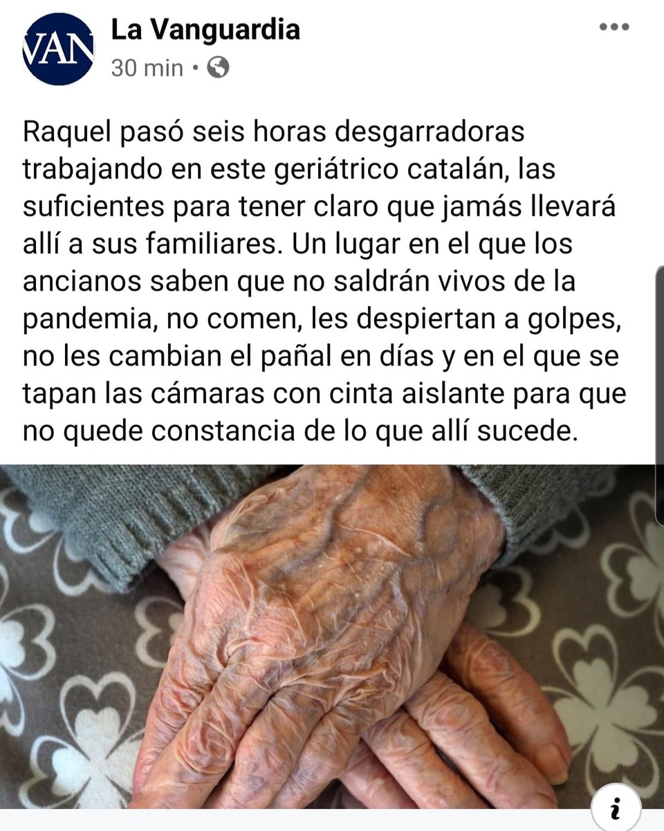 ConMaltrato's tweet photo. La segunda habla sobre la experiencia de una mujer que trabajó voluntariamente en un centro geriátrico durante la crisis del COVID-19. Tras ver cómo eran tratados los ancianos en la residencia decidió irse tras sólo 6 horas de trabajo. Os animamos a que la leáis, ES INHUMANO! https://t.co/e2tpA7ZPI0