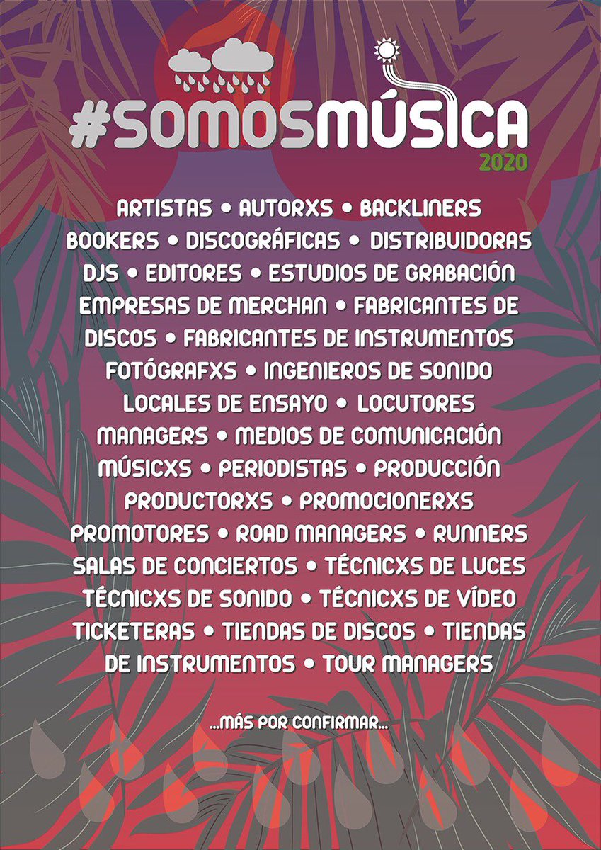 🔴 La música salva vidas y ahora lp está demostrando. 

No nos olvidemos de ella cuando todo esto termine 🤜🏼🤛🏼

#SomosMúsica 💪🏼