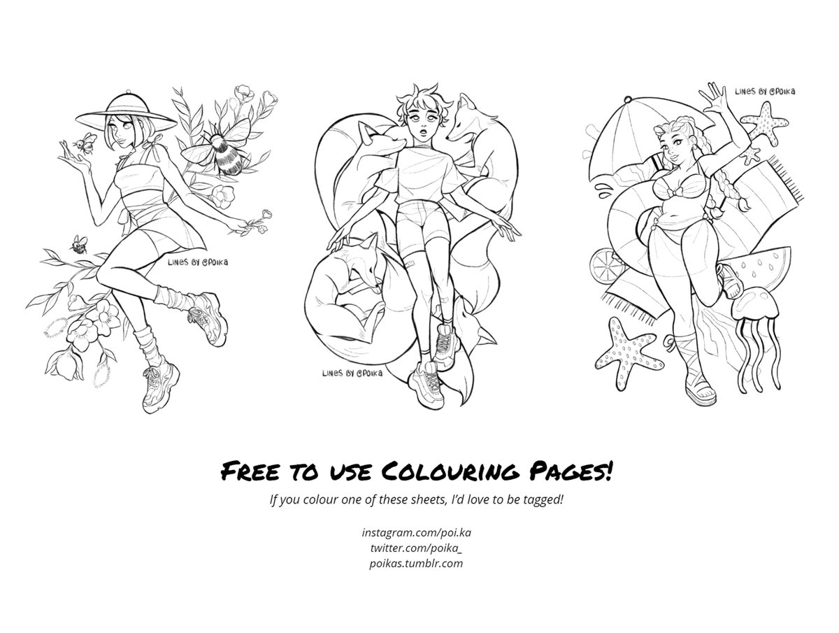 i sketched up some super chill colouring pages for anybody who may need it at the moment! i don't do very well colouring big pages full of details, so i thought some simple cute stuff might interest somebody out there ☺️ https://t.co/hmTCaBwr94 