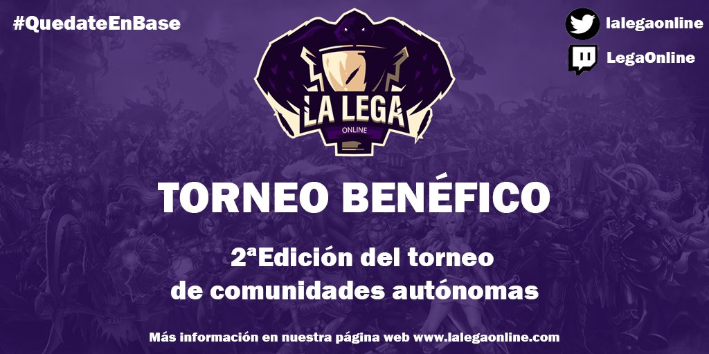 Mañana día 9 y el viernes 10 tendrá lugar el torneo benéfico COVID-19 de #LeagueOfLegends organizado por <a href="/LegaOnline/">LaLegaOnline</a> y en el que tenemos el gustazo de colaborar. Aún están buscando posiciones para varias CCAA, ¿os animáis? 👉 lalegaonline.com/inscripcion-to…