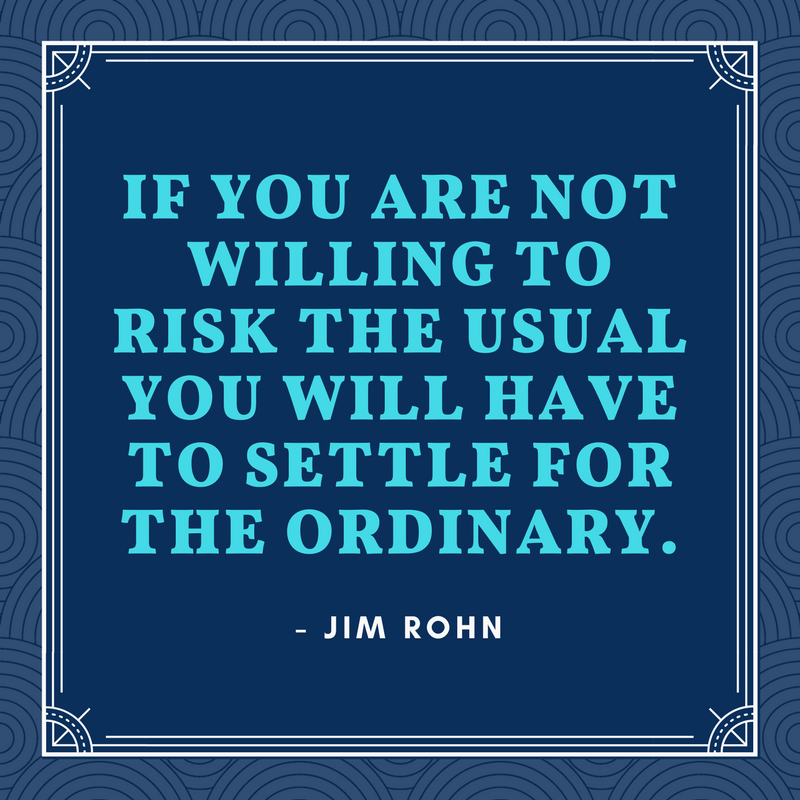BizingaAI's tweet image. "If you are not willing to risk the usual you will have to settle for the ordinary." - Jim Rohn