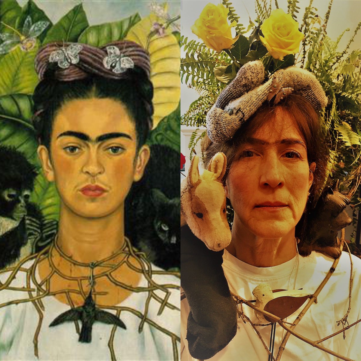 JoycePJacobsen's tweet photo. Guest Artist/Chief of Staff Kathy Regan '82 channeling Frida Kahlo
#HWSTogether #HWSColleges https://t.co/GLr27L9y1Z