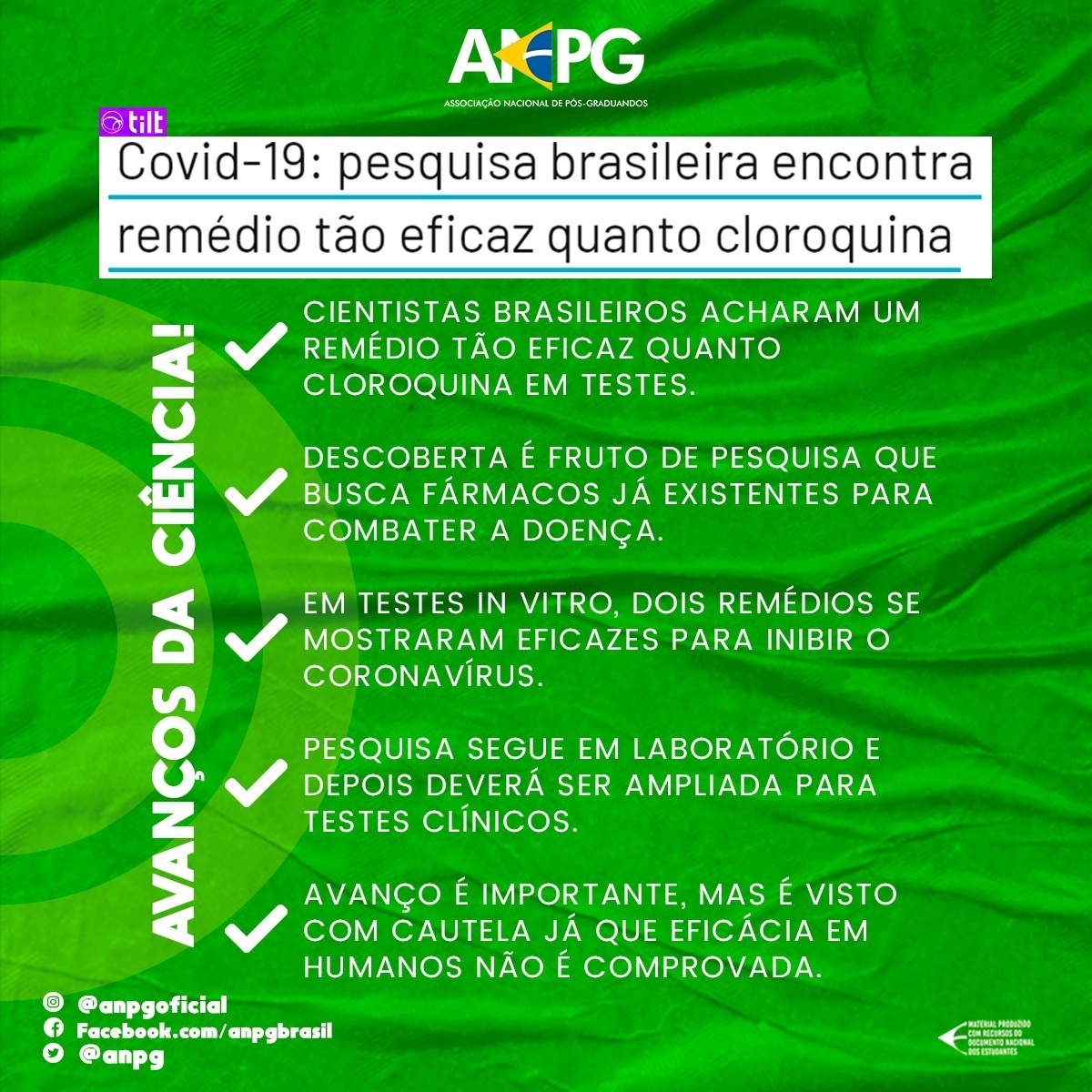 anpg's tweet photo. Mesmo diate de cortes dentro das universidades vemos cientistas engajados nesse momento.

Valorize e a ciência!

#revogacaodaportaria34 #nenhumabolsaamenos https://t.co/XVps45rPOb