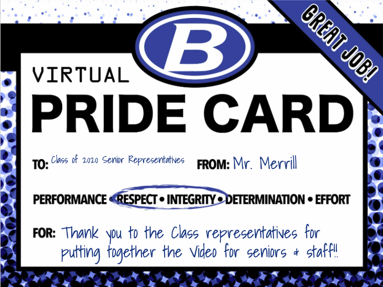 Virtual PRIDE Card-Thank you to the Class of 2020 students who put together the special message video! <a href="/bhs2020seniors/">Class of 2020</a> #BrunswickPRIDE #BHSGOBLUE #BHSClass2020Rocks <a href="/BHSPetryAP/">Mrs. Petry</a> <a href="/BrunswickCSD/">BrunswickCitySchools</a> <a href="/MrHicksArt/">Mr. Hicks</a>
