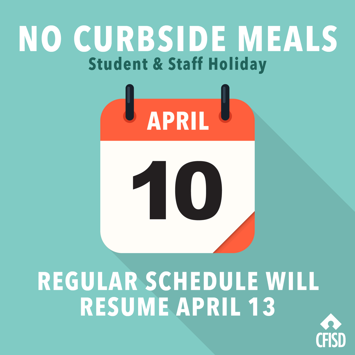 Cypress-Fairbanks ISD (@cyfairisd) on Twitter photo CFISD Curbside Meals have been a big hit for the community – did you know we have served 317,539 meals so far? As a reminder, Friday, April 10 is a student/staff holiday, but our <a href="/PowerUpCafe/">Cy-Fair Nutrition</a> team will be back to work on Monday, April 13 to resume this service! #CFISDspirit CFISD Curbside Meals have been a big hit for the community – did you know we have served 317,539 meals so far? As a reminder, Friday, April 10 is a student/staff holiday, but our <a href="/PowerUpCafe/">Cy-Fair Nutrition</a> team will be back to work on Monday, April 13 to resume this service! #CFISDspirit