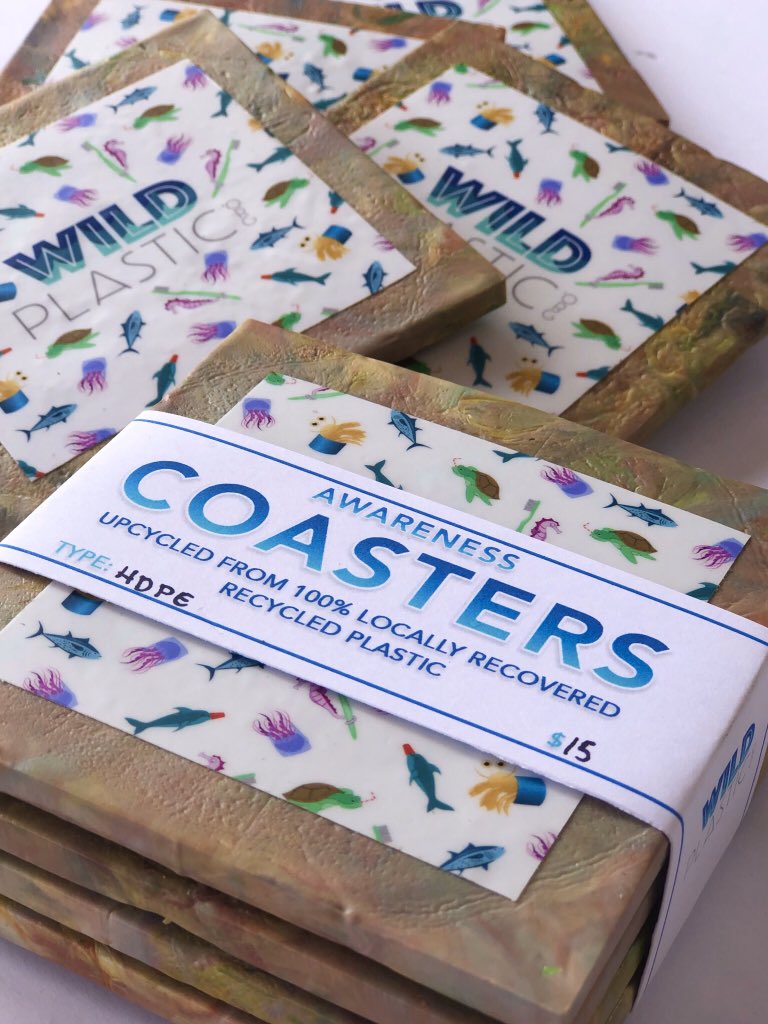 wildplasticorg's tweet photo. We still have a few sets of these awareness coasters left - made from 100% wild-recovered recycled plastic!#wildplasticorg #plasticfreeocean #saveourseas #plasticpollution #savetheplanet #ocean #zerowaste #ecofriendly #pollution #eco #environment #sustainable #recycle #upcycle https://t.co/IJtyrHEaN2