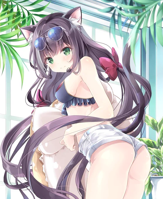 夏が待ちきれないキャルちゃんが、お部屋で水着の試着をしてる所を見られたの図(*'ω'*)
ショーパンお尻ってイイネ!と描いてて気づいた☺️ 