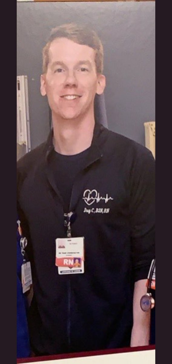 RVilleRavensFB's tweet photo. This morning's true Raven hero is from our first graduating class in 2008. Doug Clark BSN, RN is on the front lines in the Emergency Room at St. Francis Medical Center in Trenton; he has been there since 2015. Doug can't work from home. @real_DOUG_CLARK @RvilleProud https://t.co/9bcaCrk20N