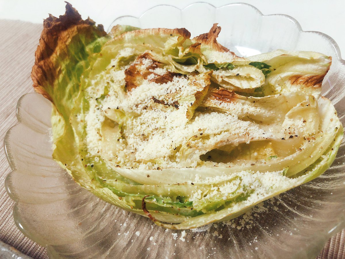 朝日奈丸佳 V Twitter 焼きレタスのチーズかけサラダ メカジキのカレーソテー トマトソース メカジキ使った料理したかったんだー ソースがとってもおいしい どっちも簡単