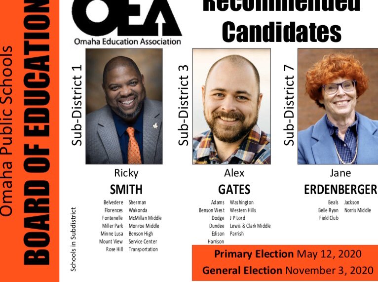 Candidates who received the OEA recommendation. Make your vote count!