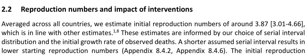 7) Note that this R0 is much higher than the recent Imperial College review of published R0 of 3.87. Ergo, a 5.7 is on considerably different level of infectiousness.  #COVID19  https://www.imperial.ac.uk/media/imperial-college/medicine/sph/ide/gida-fellowships/Imperial-College-COVID19-Europe-estimates-and-NPI-impact-30-03-2020.pdf