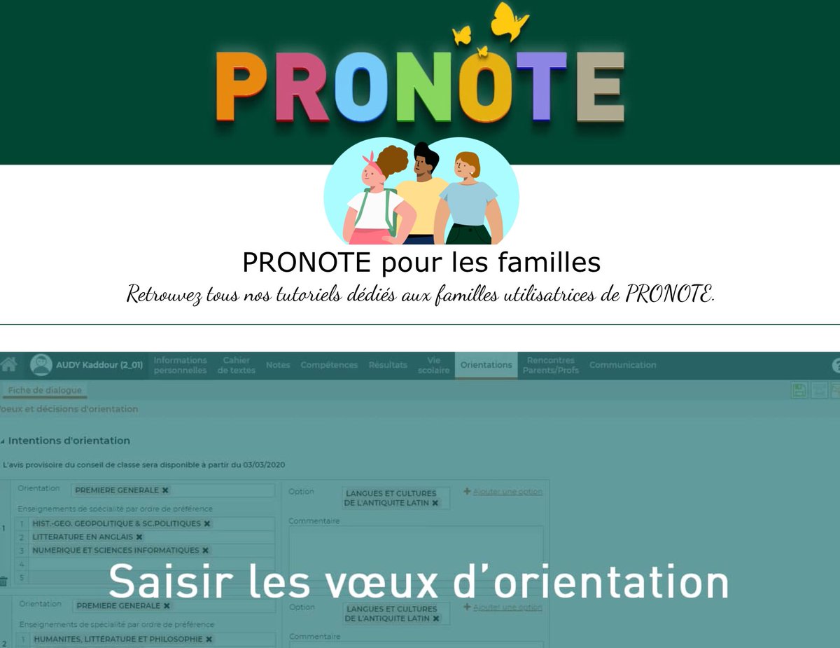 ORIENTATION POST 3eme: Professeur principal, CPE, Psy En du <a href="/COLLEGEPEIRESC/">Collège NC Fabri de Peiresc</a> mobilisés pour accompagner ses élèves dans le choix des vœux définitifs: #Classevirtuelle , saisie à distance sur Pronote , accompagnement individuel téléphonique. Pour une orientation sereine et choisie.