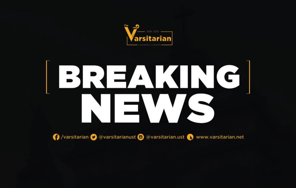varsitarianust's tweet photo. BREAKING: The University announced that online classes will resume as follows: Non-graduating students, April 20-May 23, 2020; graduating students, April 20-May 16, 2020. Final exams follow in the succeeding week. 2nd term ends May 30. (Source: Office of the Secretary General) https://t.co/JG2eqhziEX
