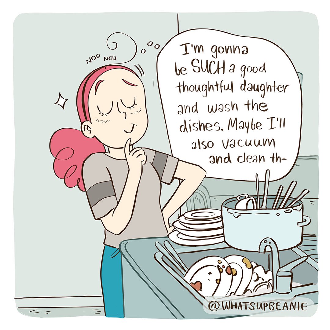 Well now I don't want to do them! Haha. You ever get this feeling when someone tells you to do the thing you were about to do anyway?